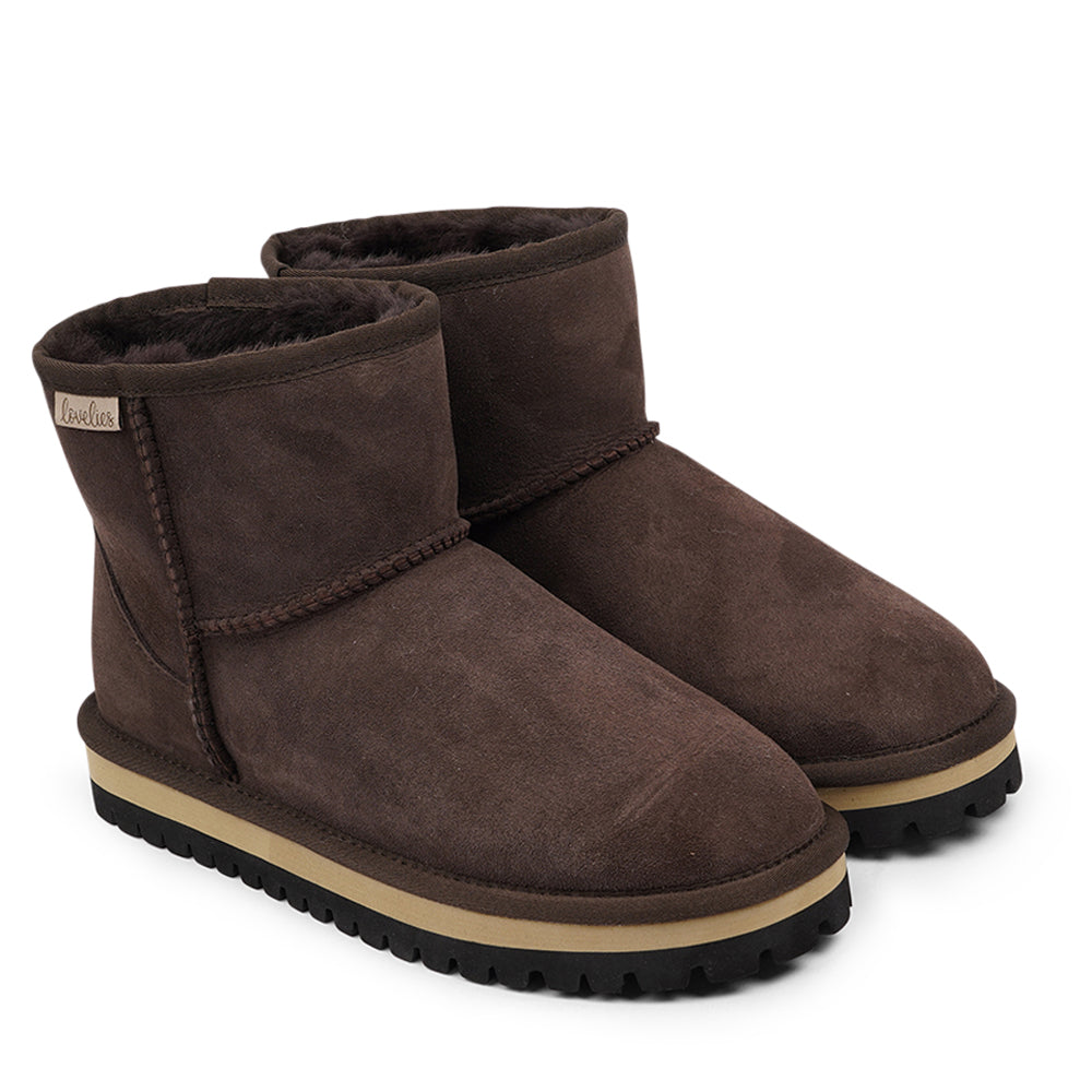 brown shearling boots