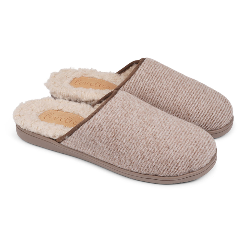 LOVELIES SOORI LOUNGE SLIPPER LEOPARD TAUPE