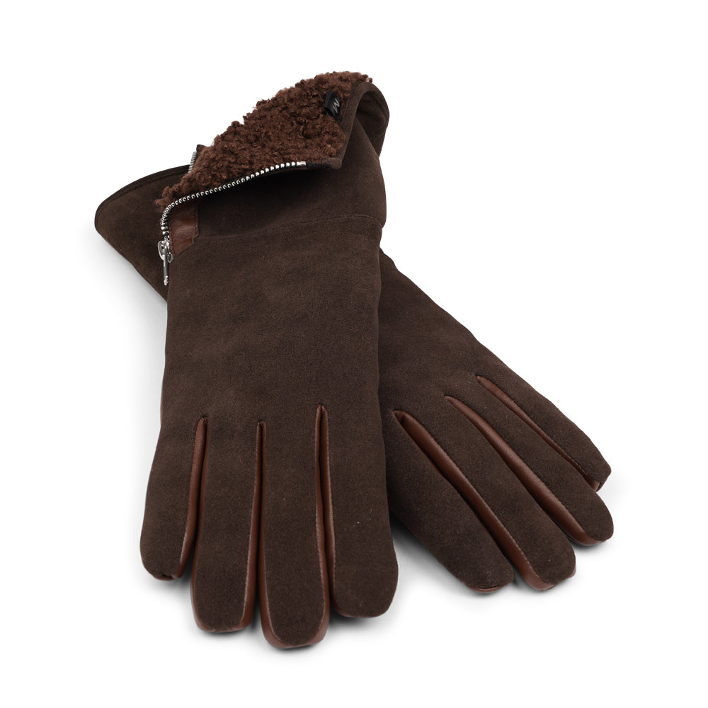 Lovelies Studio - The Cremona gloves combine elegance and warmth, crafted from soft leather with a chic zip detail for a modern touch. Lined with luxurious shearling, these gloves offer superior comfort and insulation.

Their feminine design and refined style make Cremona the perfect accessory for staying stylish in colder weather.