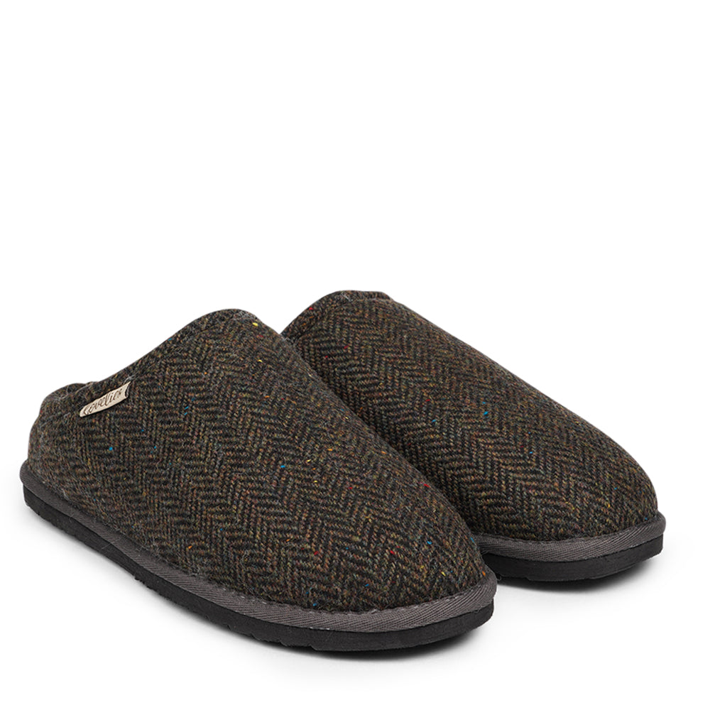 Darwin Wool - Open Wool Slippers with Shearling Lining