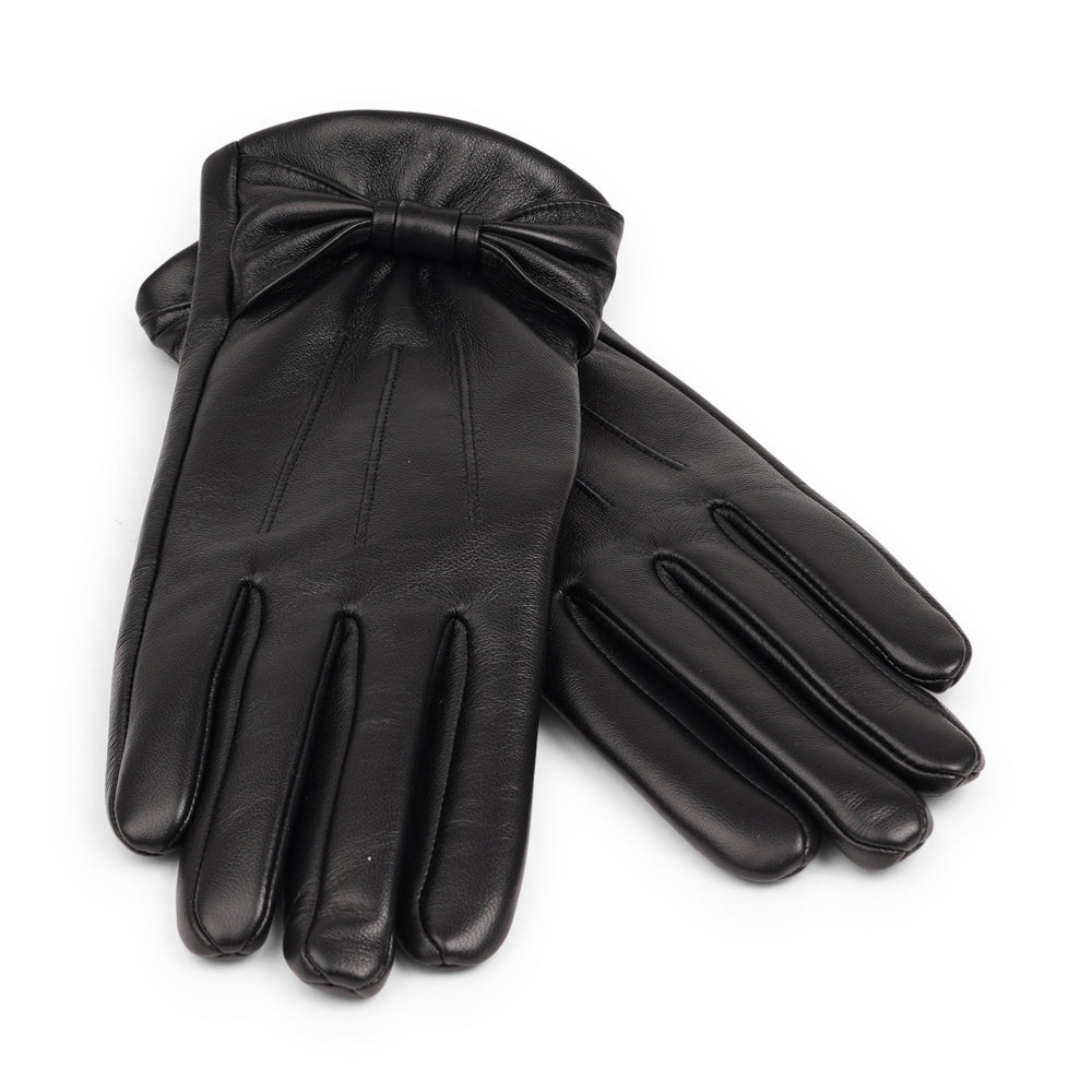 Sondrio - Lambskin Gloves with Bow Detail