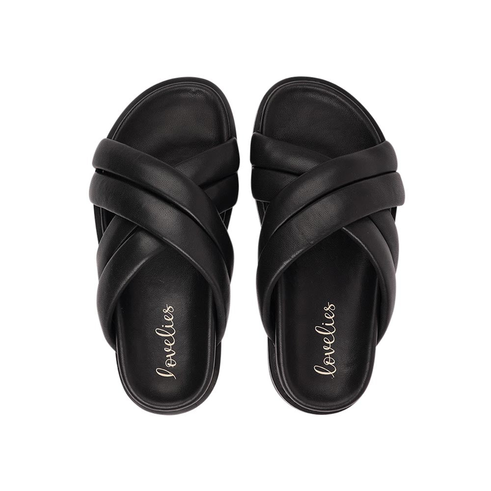 Soft hot sale leather slides