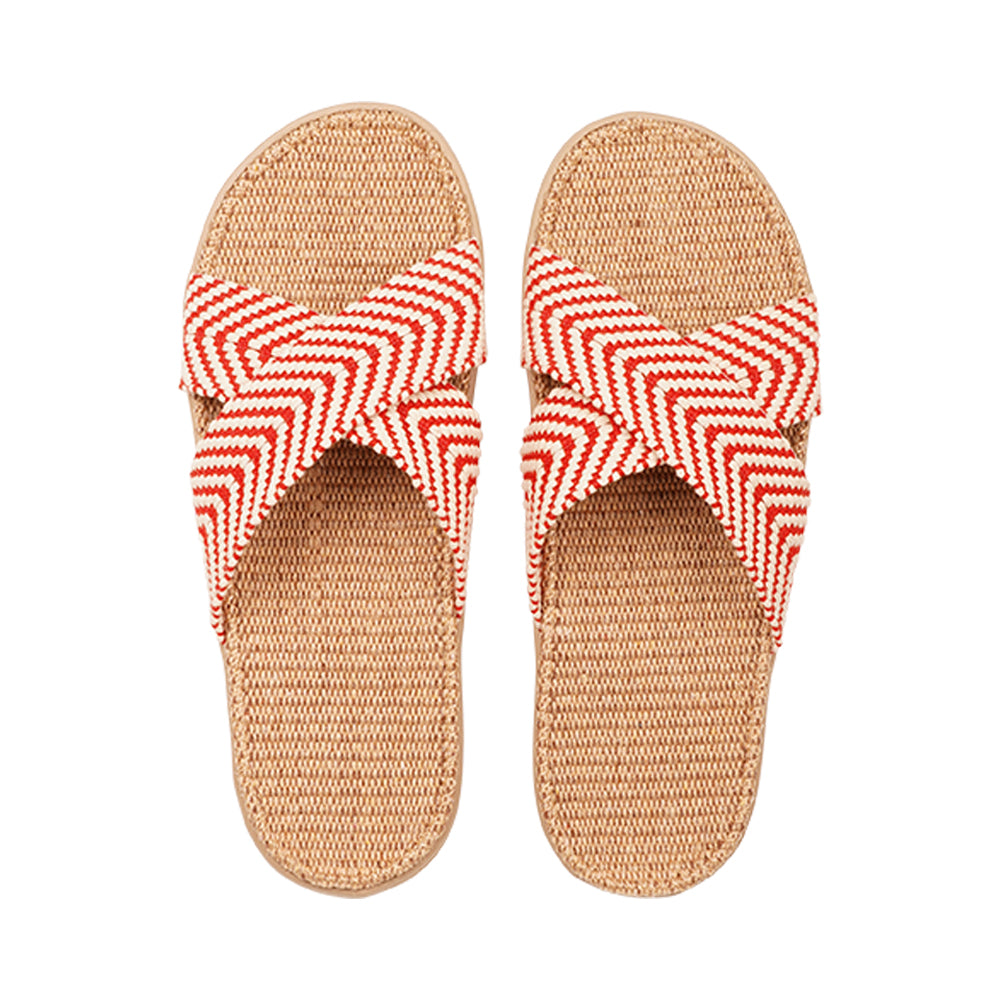 Lovelies Summer sandals Molona Jute sole soft woven cotton straps