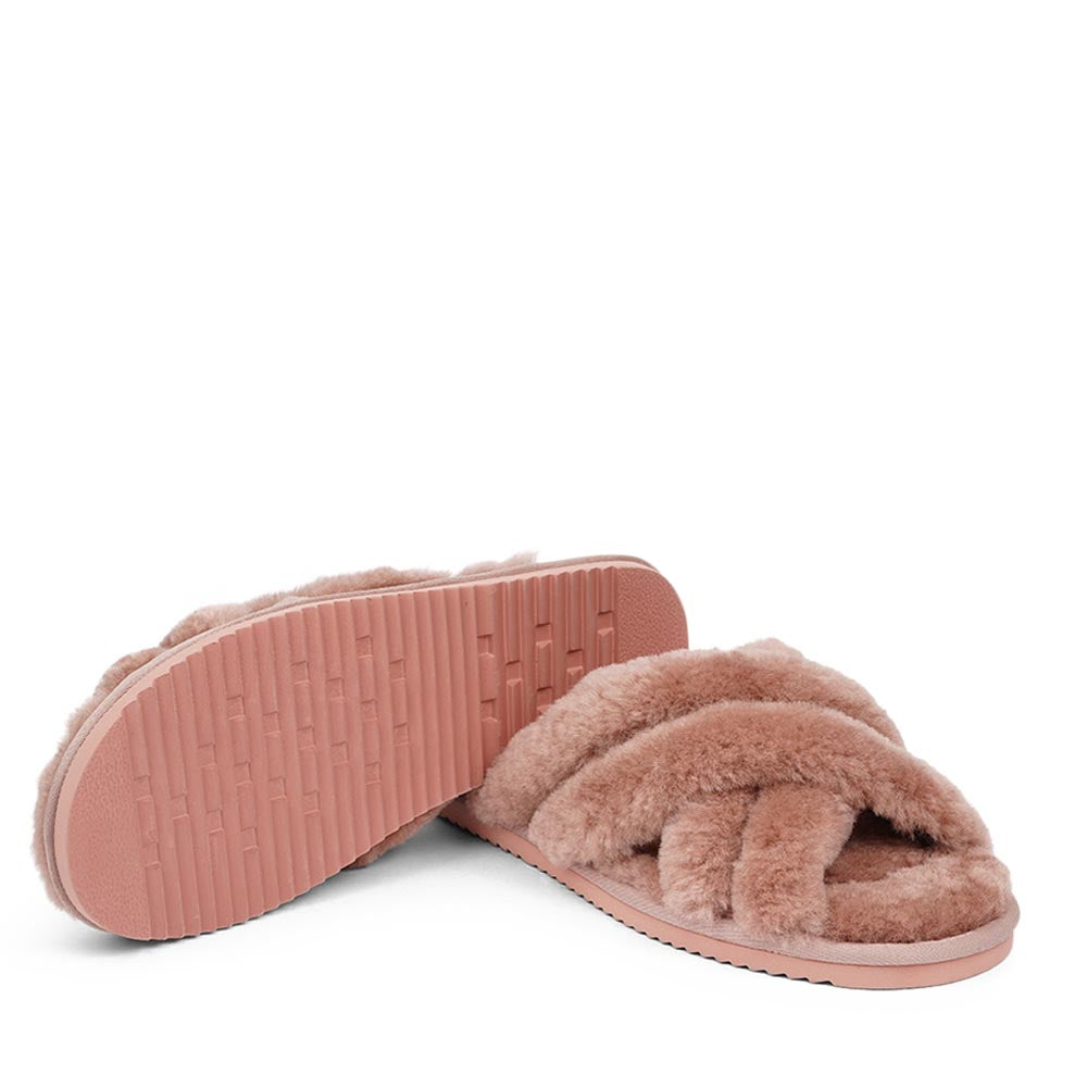 Abela genuine hotsell shearling flip flop